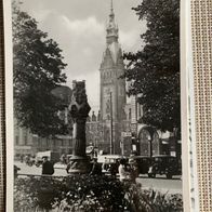 alte AK, Postkarte Hamburg Jungfernstieg und Rathaus, 1952
