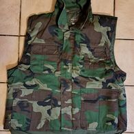 Neu! Thermoweste Mil-Tec Woodland Größe: M Jacke Weste Fischerweste Anglerweste