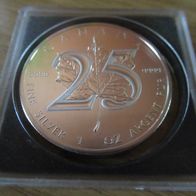 Maple Leaf 2013 25 Jahre, 1 oz 9999 Silber, 5 Dollars, gekapselt