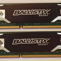 16GB Kit DDR3 RAM Arbeitsspeicher 2x 8GB Crucial Ballistix Sport BLS8G3D1609DS1S00