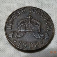 1 Heller Deutsch Ostafrika , von 1908.
