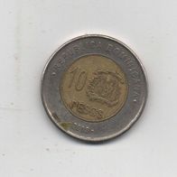 Münze Dominikanische Republik 10 Pesos 2008