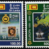 Sri Lanka Michel 1525 - 1526 Postfrisch * * - 50 Jahre Europamarken