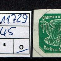 Los H11729: Böhmen & Mähren Mi. 45, gest
