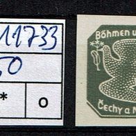Los H11733: Böhmen & Mähren Mi. 50 * *