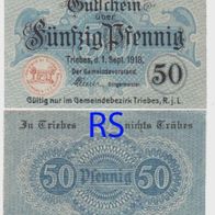 Triebes-Notgeld 50 Pfennig vom 1.9.1919, nicht häufig