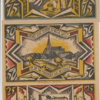 Twistringen-Notgeld 25,50,75 Pfennig vom 1.9.1921, 3 Scheine