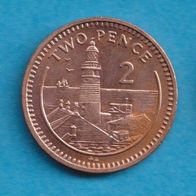 Gibraltar 2 Pence 1988
