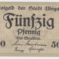 Uebigau-Notgeld 50 Pfennig bis 31.12.1921