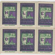 Uelzen-Notgeld 10x50 Pfennig Uhlenköper, violett bis 1.7.1922,10 Scheine,