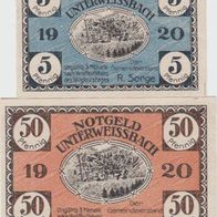 Unterweissbach-Notgeld 5,50 Pfennig von 1920