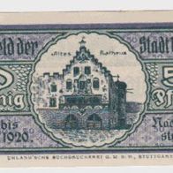 Villingen-Notgeld 50 Pfennig vom 1.4.1918. Kz. 48780.