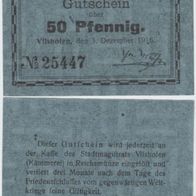 Vilshofen-Notgeld 50 Pfennig vom 1.12.1915 dunkelblau Nr.25447