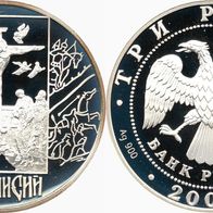 Russland Silbermünze PP/Proof Dionisij der Weise 3 Rubel 2002