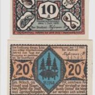 Waltershausen-Notgeld 5,10,20,50 Pfennig vom 1.7.1921,4 Scheine