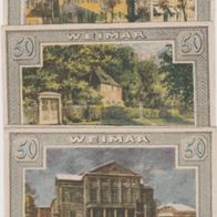 Weimar-Notgeld 4x50 Pfennig vom Dez.1920, 4 Scheine