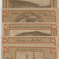 Weimar-Notgeld 6x25 Pfennig vom 1.8.1921, 6 Scheine