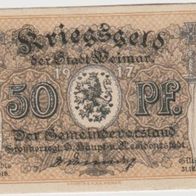 Weimar-Notgeld 50 Pfennig bis 31.12.1918, Wz. Rauten