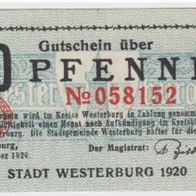 Westerburg-Notgeld 50 Pfennig vom 1.10.1920, Kz. rot fettgedruckt 058152