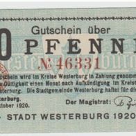 Westerburg-Notgeld 50 Pfennig vom 1.10.1920, Kz. rot nicht fettgedruckt 46331