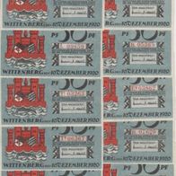 Wittenberg-Notgeld 10x50 Pfennig vom 10.12.1920 KZ. Wittenberg,10 Scheine