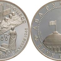 Russland Silbermünze PP/Proof 2 Rubel 1995 Kriegsverbrechertribunal Nürnberg