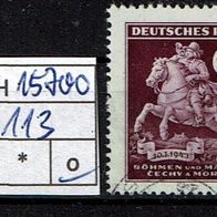 Los H15700: Böhmen & Mähren Mi. 113, gest
