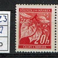 Los H16423: Böhmen & Mähren Mi. 22 * * Paar