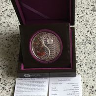 Fiji Fidschi 2013 Yin & Yang Schlange 1oz Silber PP Etui & Zertifikat