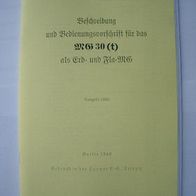 Beschreibung MG 30 (t) von 1940 mit 57 Seiten