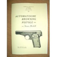 Beschreibung Pistole Browning Mod.1922
