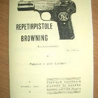 Beschreibung Pistole Browning Mod.1900