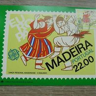 Madeira 70 aus Bl. 2 MK Maximumkarte Europa Folklore Tanzen 1981