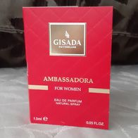 GISADA "AMBASSADORA" for Women EAU DE PARFUM Natural Spray 1,5 ml (Probe)