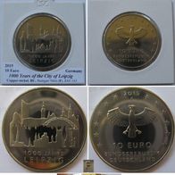 2015-Germany-10 Euro-1000 Years of the City of Leipzig-BU