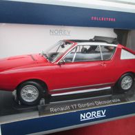 Norev Renault 17 Gordini Decouvrable rot 1975 1:18