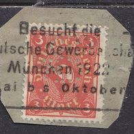 Deutsches Reich192 O Briefstück WZ Waffeln #028003