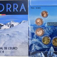 Andorra Original Euro Kursmünzensatz 2014 komplett