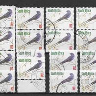008) Südafrika Vögel R2 Posten/Lot 16 Werte gestempelt