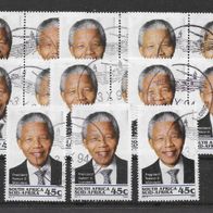 009) Südafrika 1994 Nelson Mandeia Posten/Lot 15 Werte gestempelt