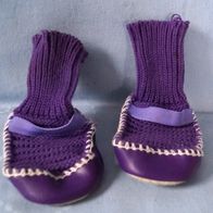 Baby Hüttenschuhe Maße ca. 11 x 5,5 cm graue Fläche NEU