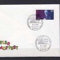 BRD / Bund 1988 Sonderbeleg 1. Kieler Altstadtfest mit MiNr. 1382 Sonderstempel Kiel