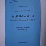 Beschreibung Ta 152 (Bordnetz) 44 Seiten von 1945