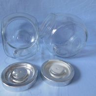2 Gläser mit Deckel für Gebäck, Bonbons Vorrat Maße ca 22 x 12 x10,5 bzw 9,4 cm