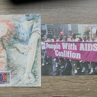UNO NEW YORK 598/9 MK Maximumkarte Aids-Bekämpfung 1990