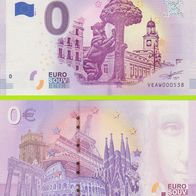 0 Euro Schein El Oso y el Madrono Madrid VEAW 2018-1 selten niedrige Nr 907