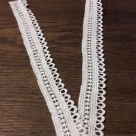 Weiße Baumwollspitze Spitze Leinen Borte Handarbeit