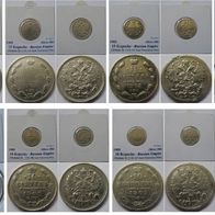 1873-1915, Russian Empire,10-15-20 kopeck-set of 11 pcs silver coins