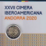 Andorra Sonder-Gedenkmünze 2 Euro 2020 Ibero-amerikanisches Gipfeltreffen