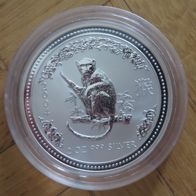 Lunar I - Jahr des Affen - 2 Unzen Silbermünze 2004